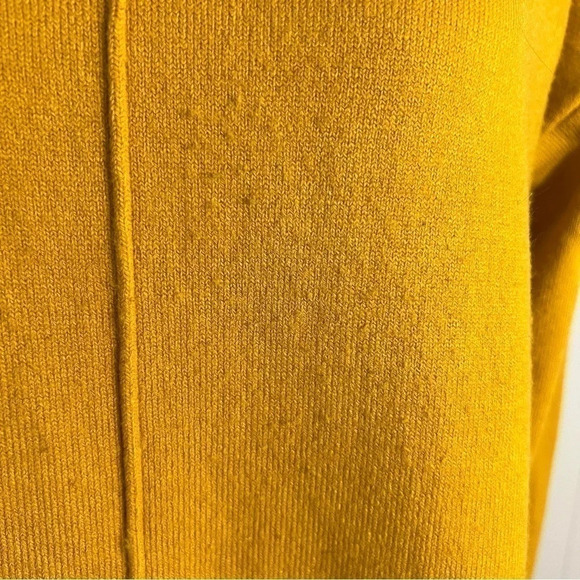 French Connection Mustard Yellow Sweater Size Small High Neck Long Sleeves Top - Picture 5 of 7